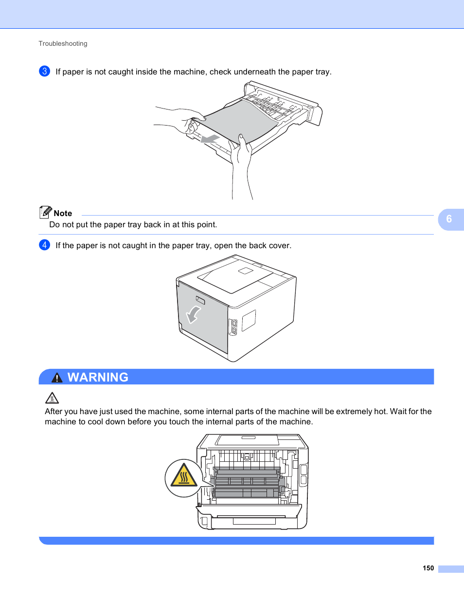 Warning | Brother HL 4150CDN User Manual | Page 156 / 199