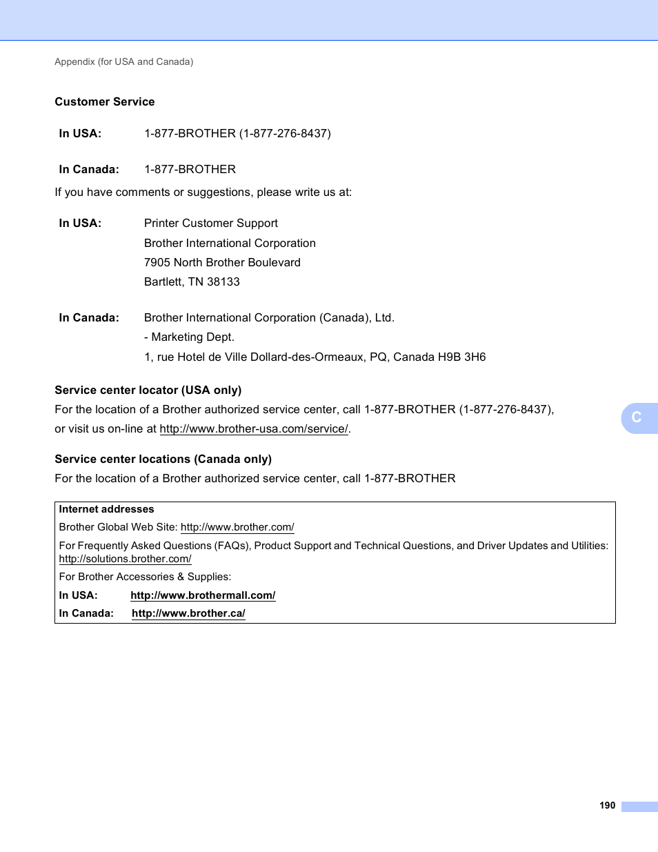 Brother HL 4150CDN User Manual | Page 196 / 199