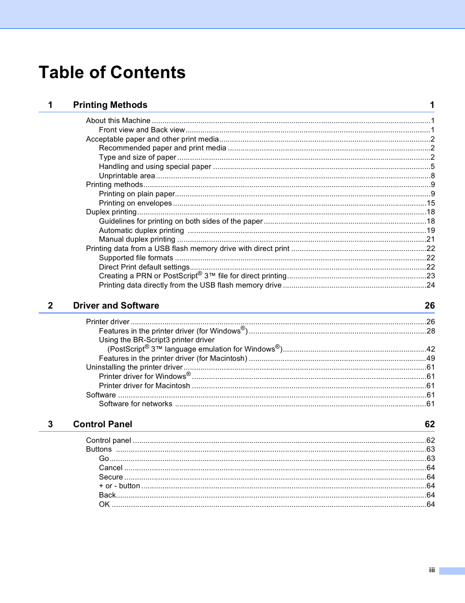Brother HL 4150CDN User Manual | Page 4 / 199
