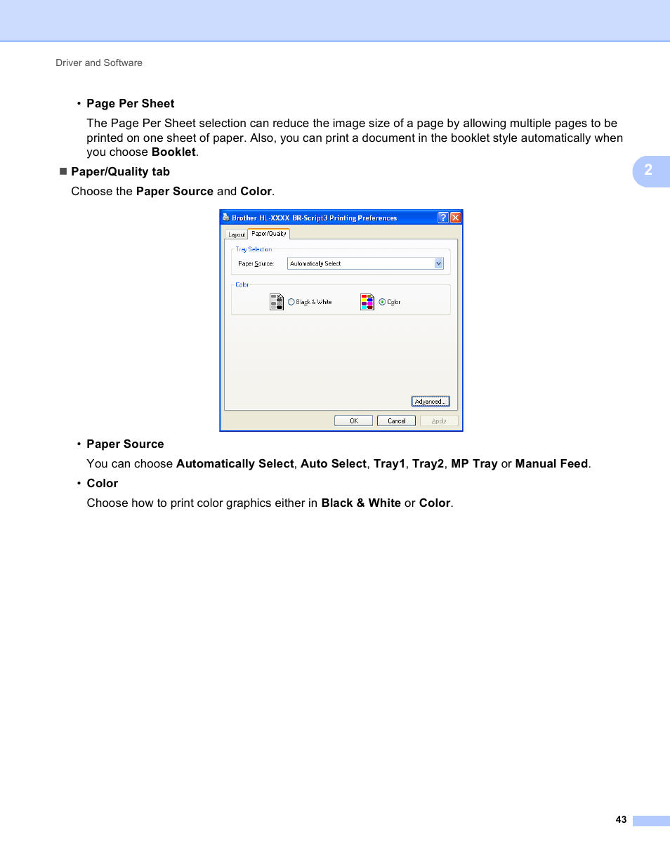 Brother HL 4150CDN User Manual | Page 49 / 199