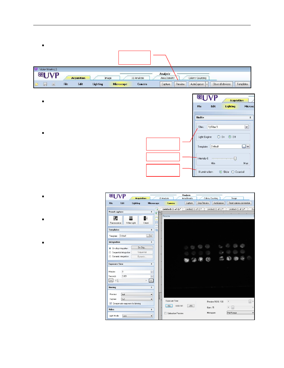 Capturing images | UVP iBox Explorer Imaging Microscope User Manual | Page 18 / 21
