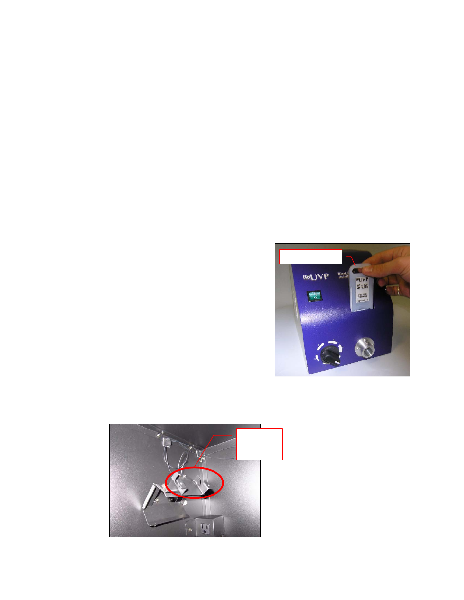 Installing emission filters, Installing the biolite multispectral light source, Insert the filter cartridge into the filter port | UVP iBox Spectra Small Animal Imaging System User Manual | Page 8 / 14
