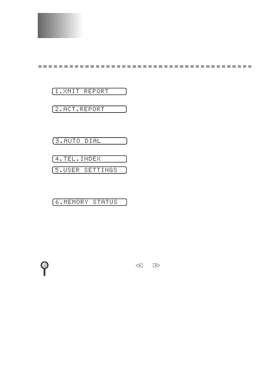 Printing reports, Fax machine settings and activity, To print a report | Printing reports -1, Fax machine settings and activity -1, To print a report -1, Interval | Brother FAX-222 User Manual | Page 77 / 99