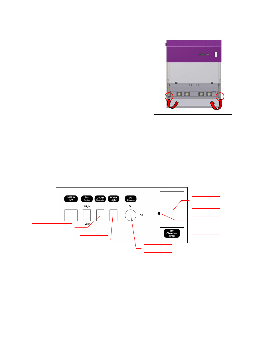 Operating the uv/air circulator | UVP HEPA/UV PCR Systems User Manual | Page 10 / 16