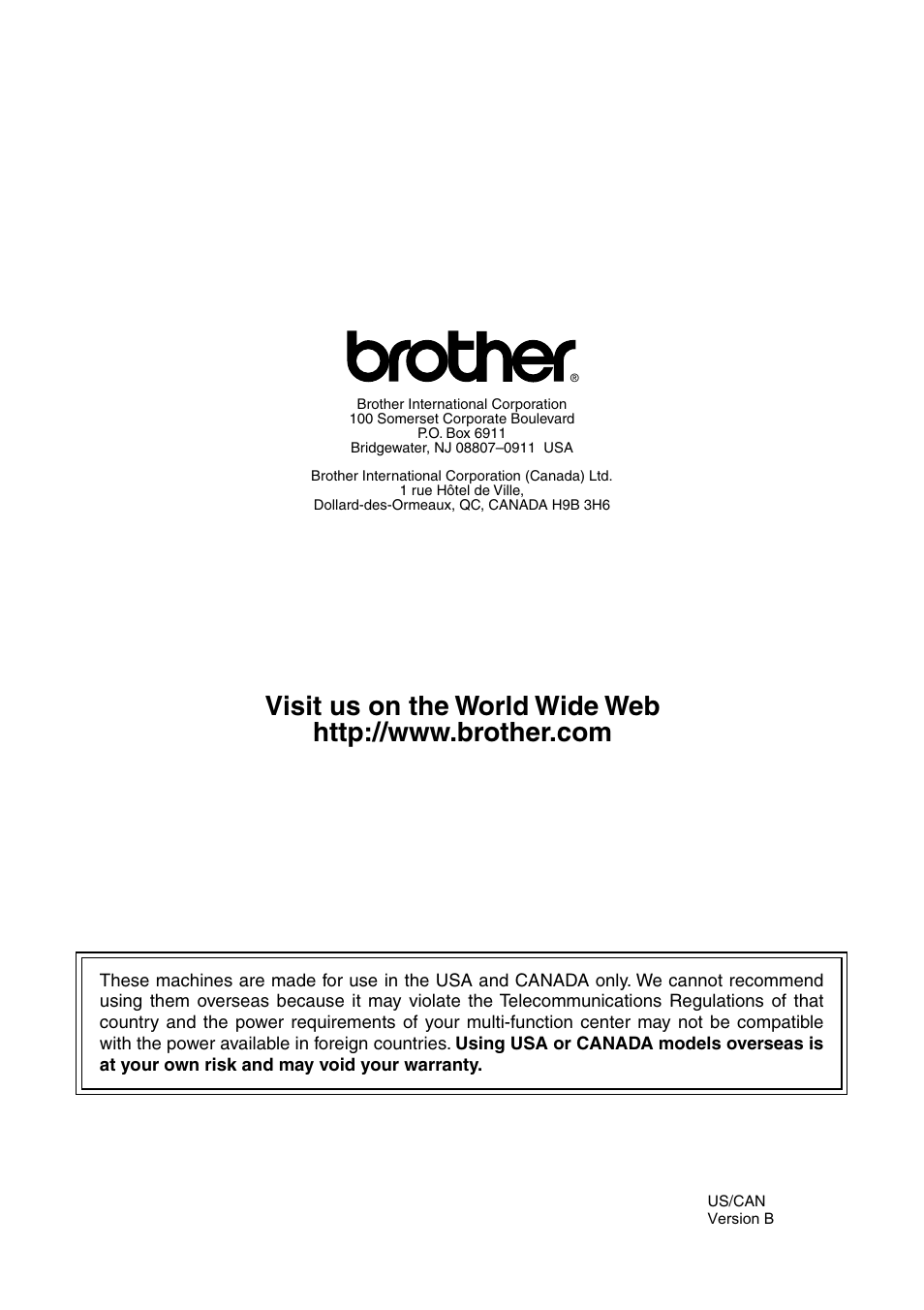Brother FAX-565 User Manual | Page 119 / 119
