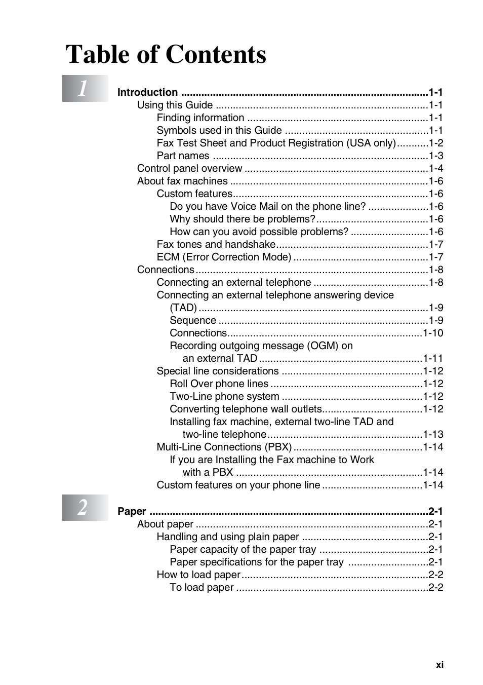 Brother FAX-565 User Manual | Page 13 / 119