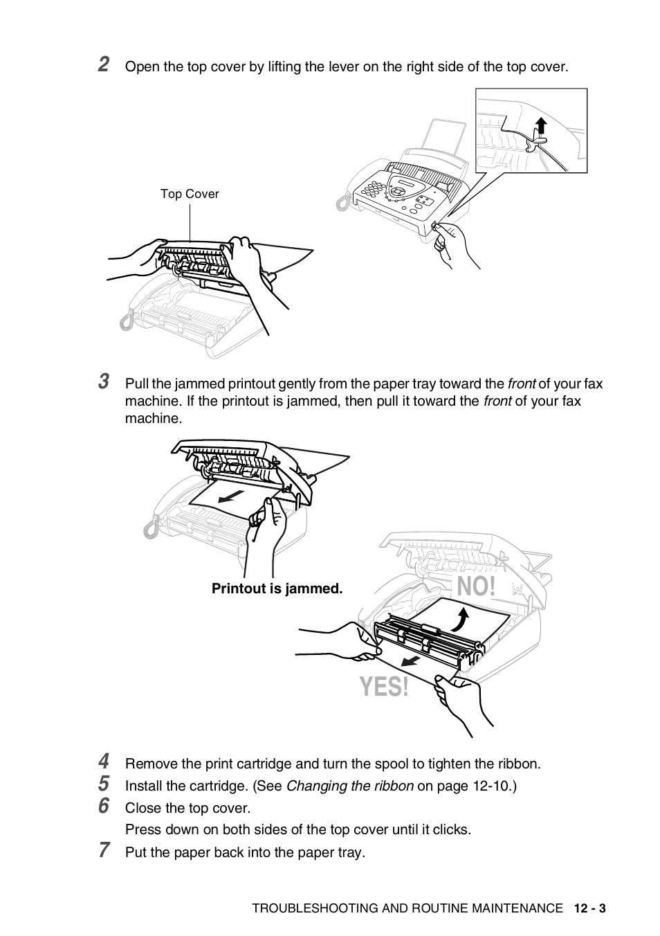 No! yes | Brother FAX-565 User Manual | Page 96 / 119