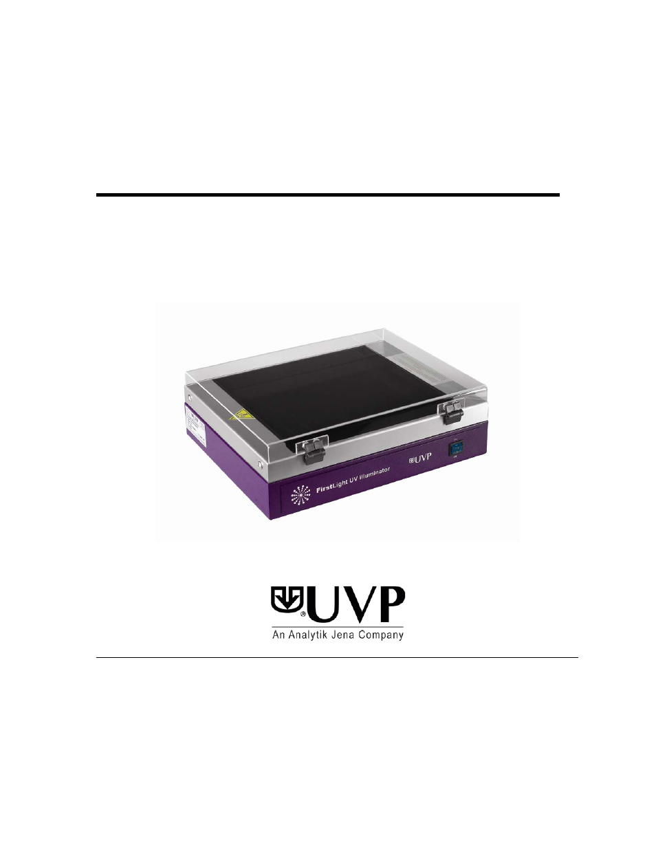 UVP FirstLight UV Transilluminators User Manual | 8 pages