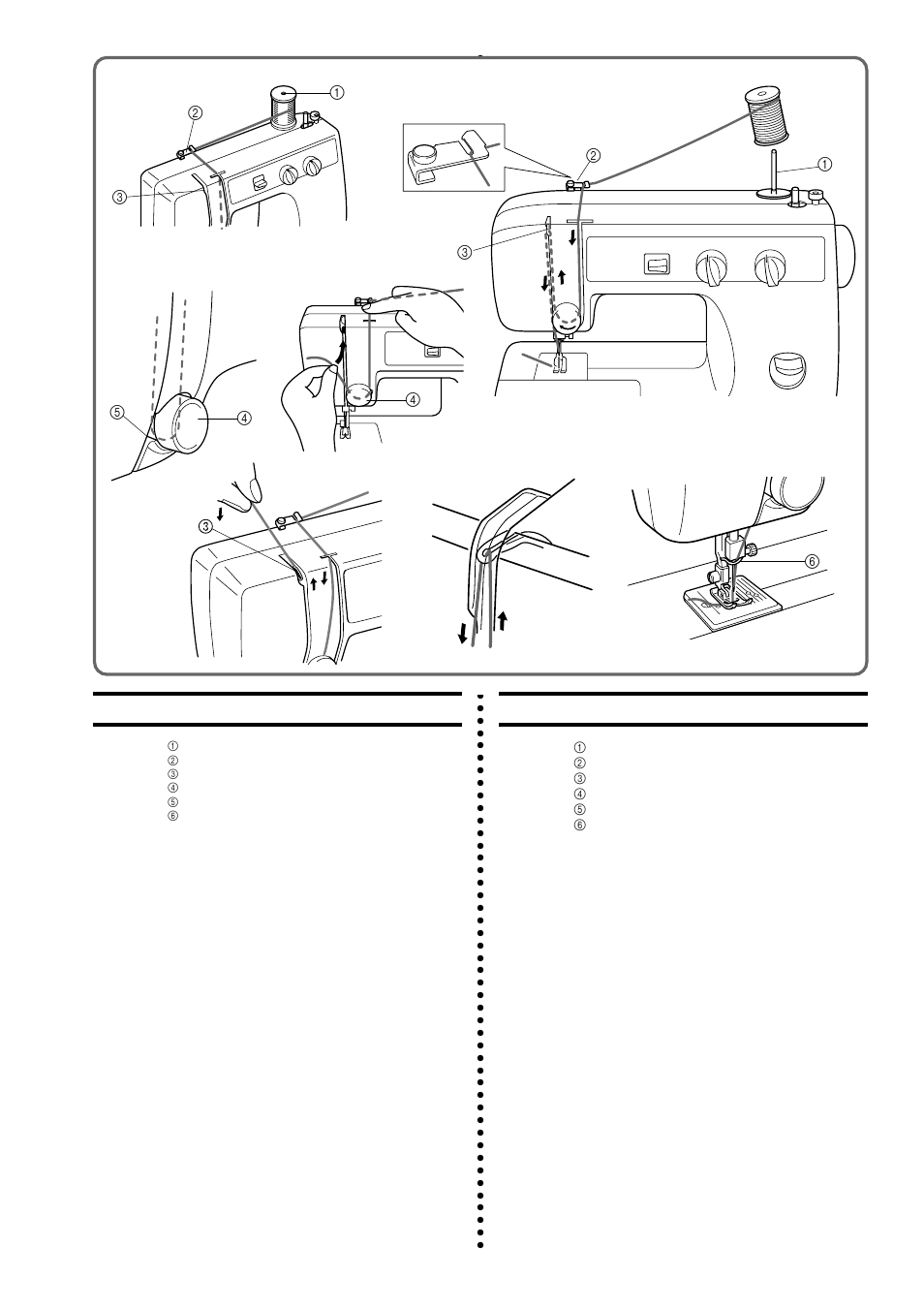 Enhebrado superior (de la aguja), Passagem da linha superior (da agulha), Ab c d | Brother LS-1717 User Manual | Page 27 / 82