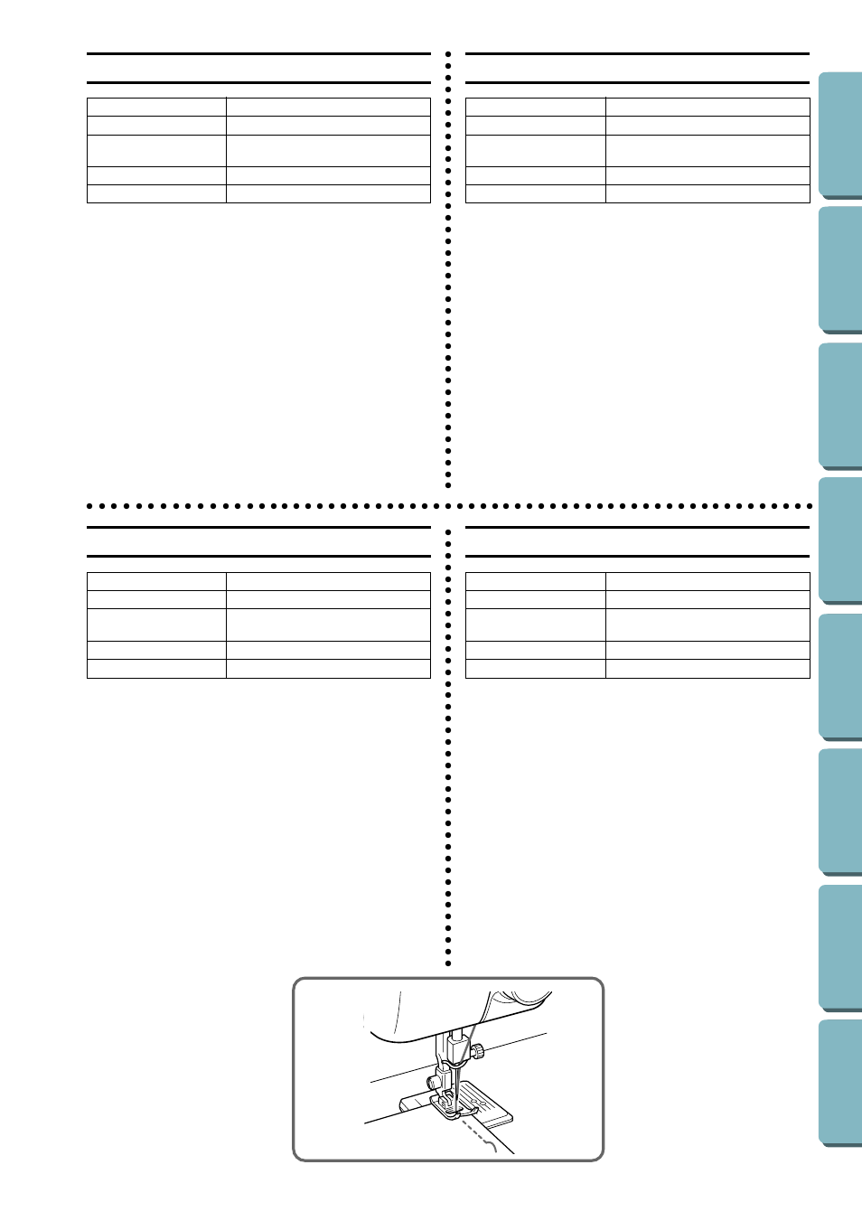 Straight and zigzag stitching, Straight stitching, Straight and zigza | Stitching, Point droit, Puntadas rectas, Ponto reto | Brother LS-1717 User Manual | Page 35 / 82