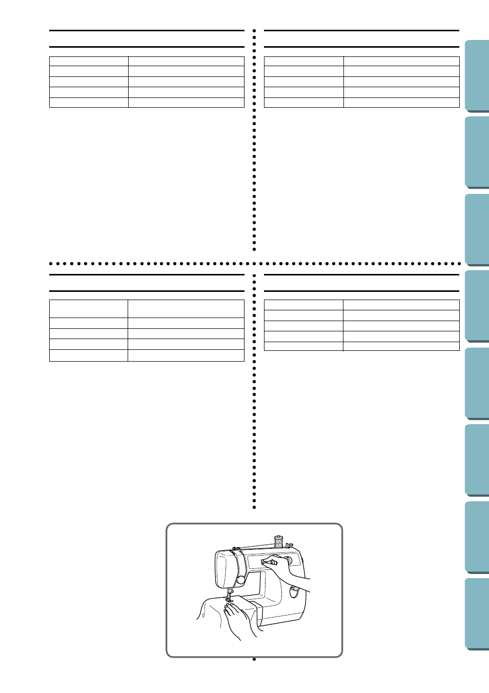 Built-in stitchen, Decorative stitches, In stitches | Points fantaisie, Puntadas decorativas, Pontos decorativos | Brother LS-1717 User Manual | Page 43 / 82