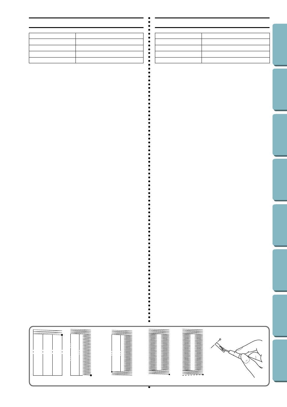 Buttonhole and button sewing, Buttonhole sewing, Onhole | Utton sewing, Coudre une boutonnière | Brother LS-1717 User Manual | Page 46 / 82