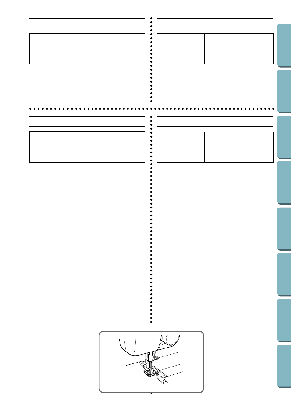 Attaching lace, Coudre de la dentelle, Costura de encaje | Como pregar fitas | Brother LS-1717 User Manual | Page 56 / 82