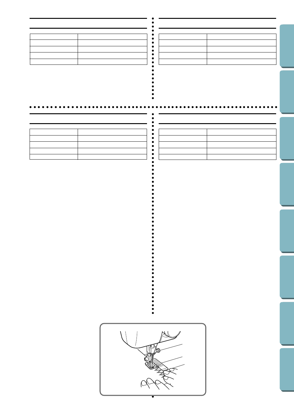 Over edge stitch, Points sur le bord, Puntada de rebatido (overlock) | Ponto chuleado | Brother LS-1717 User Manual | Page 59 / 82