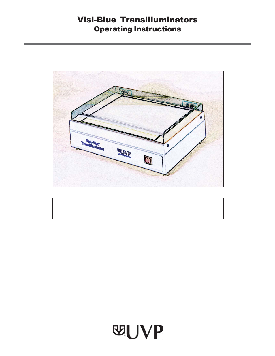 UVP Visi-Blue Transilluminators User Manual | 4 pages