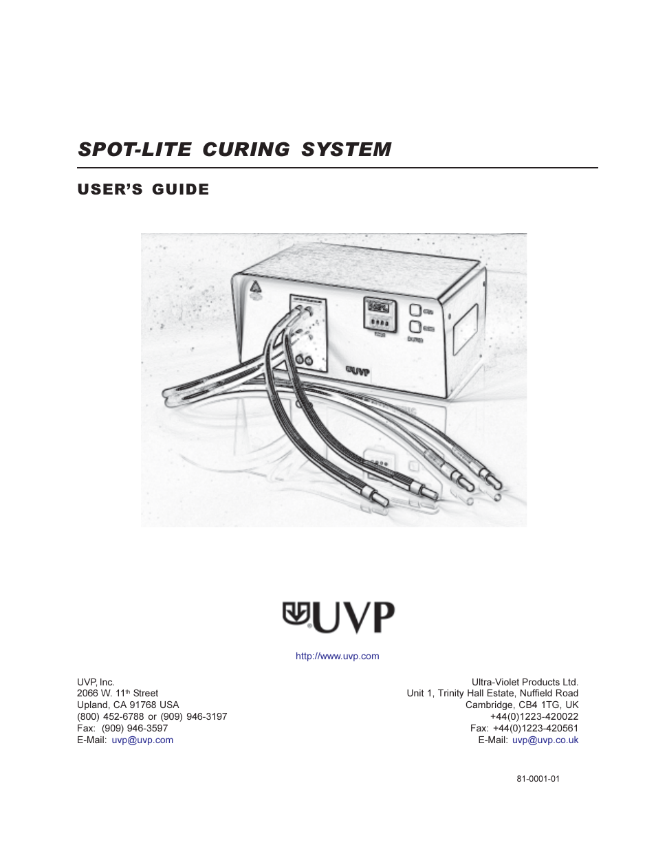 UVP Spot-Lite System User Manual | 11 pages