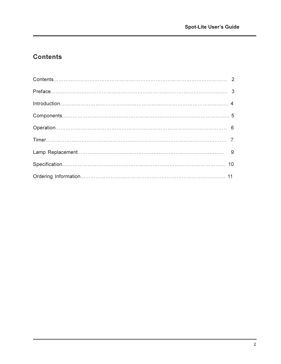 UVP Spot-Lite System User Manual | Page 2 / 11