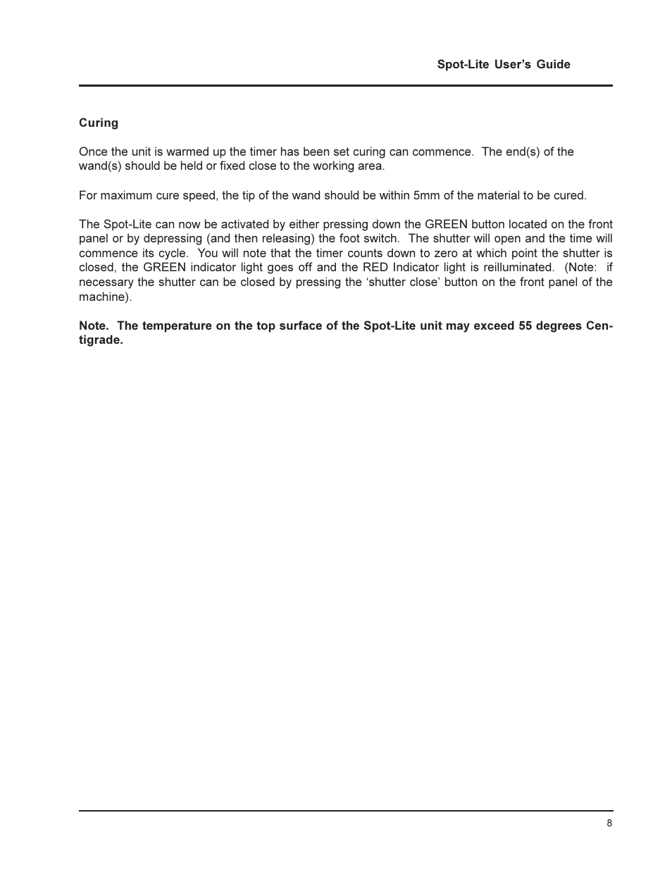 UVP Spot-Lite System User Manual | Page 8 / 11