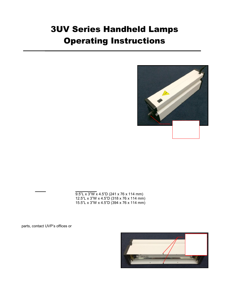 UVP 3UV Series User Manual | 3 pages