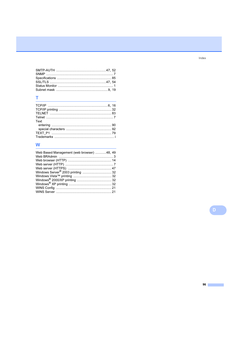 Brother DCP 9040CN User Manual | Page 102 / 102