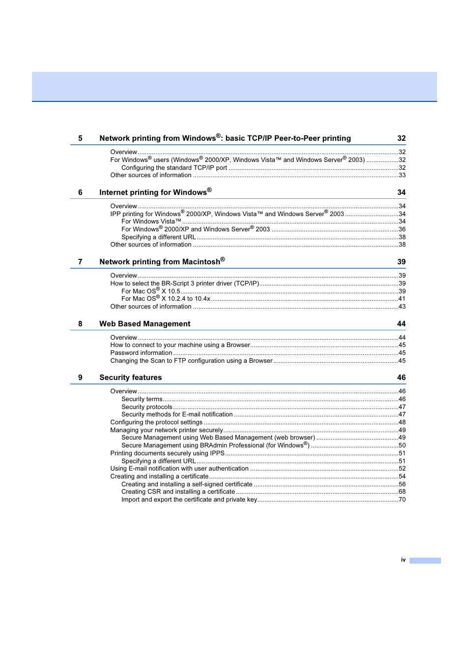 Brother DCP 9040CN User Manual | Page 5 / 102