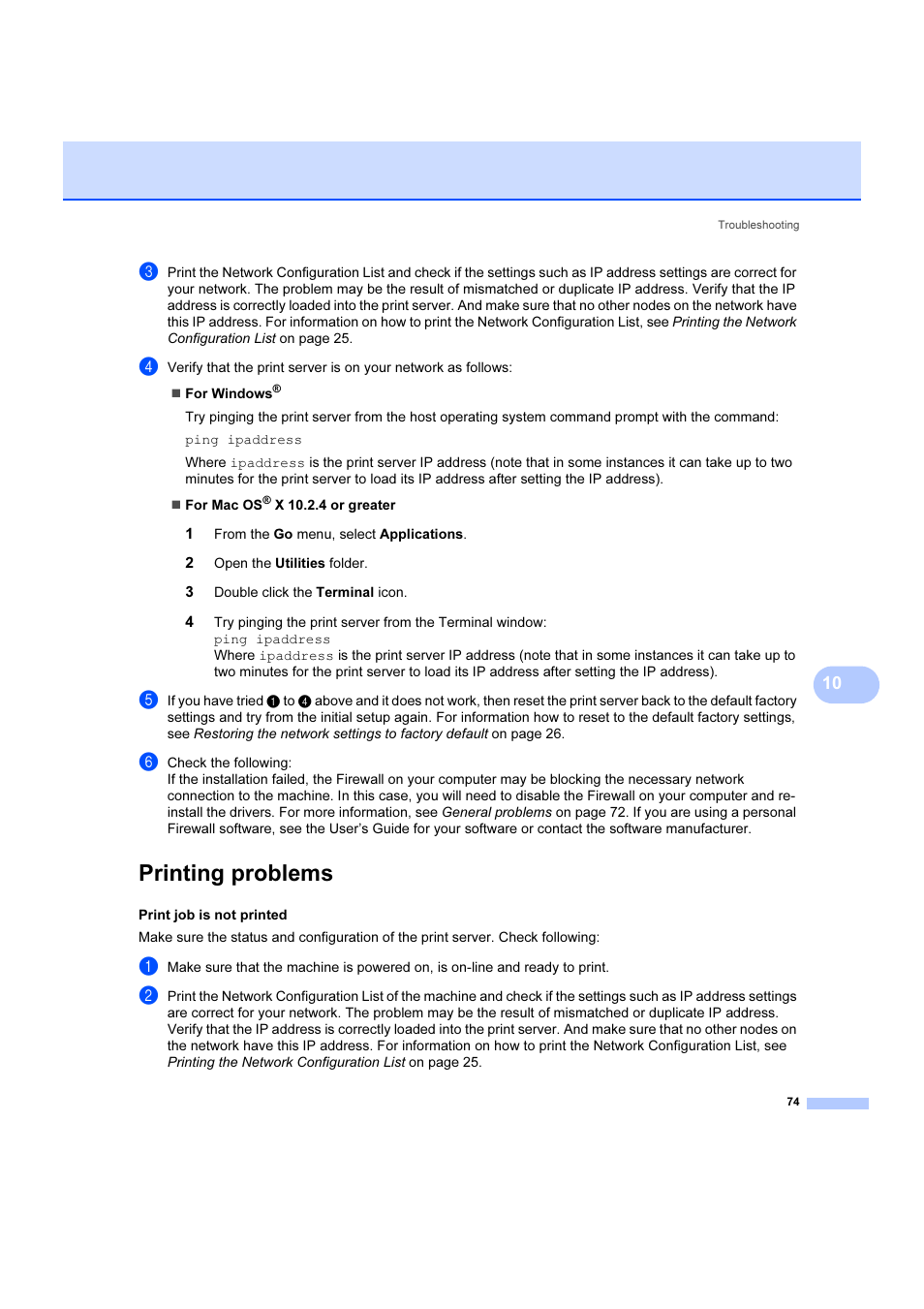 Printing problems | Brother DCP 9040CN User Manual | Page 80 / 102