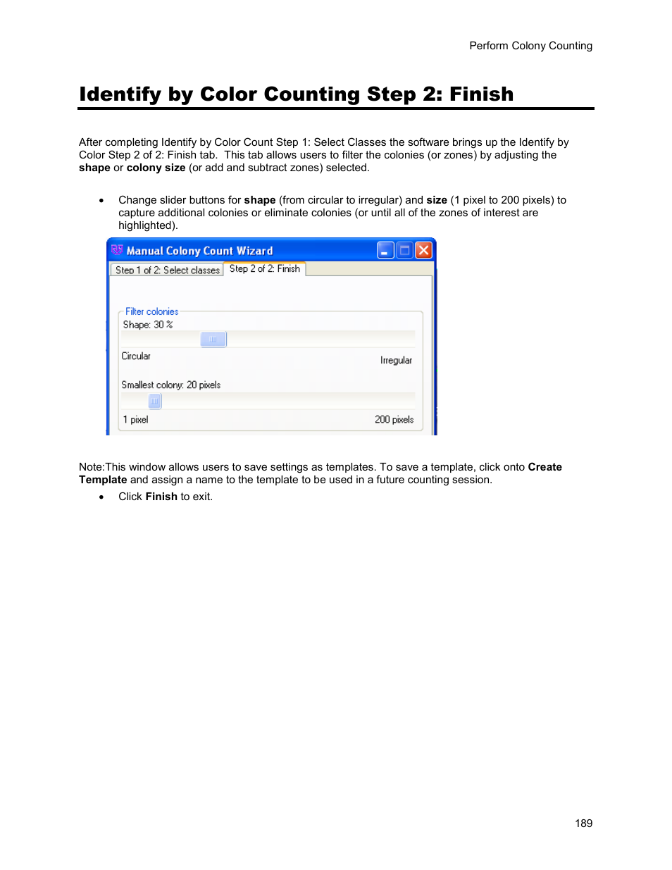 Identify by color counting step 2: finish | UVP Life Science User Manual | Page 203 / 269