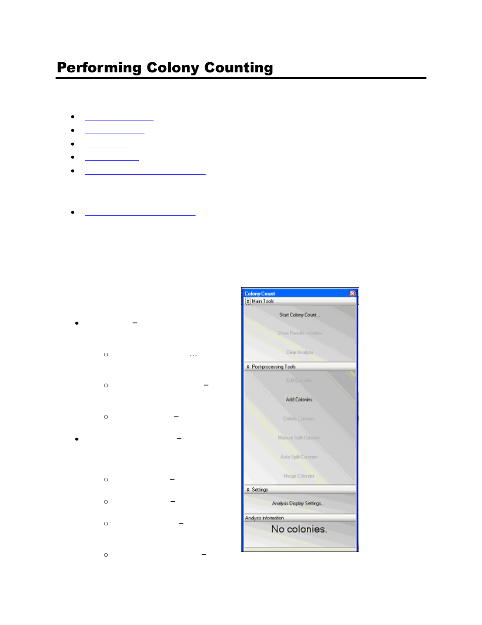 Performing colony counting, Colony count module, Counting colonies | UVP Doc-It Life Science User Manual | Page 96 / 111