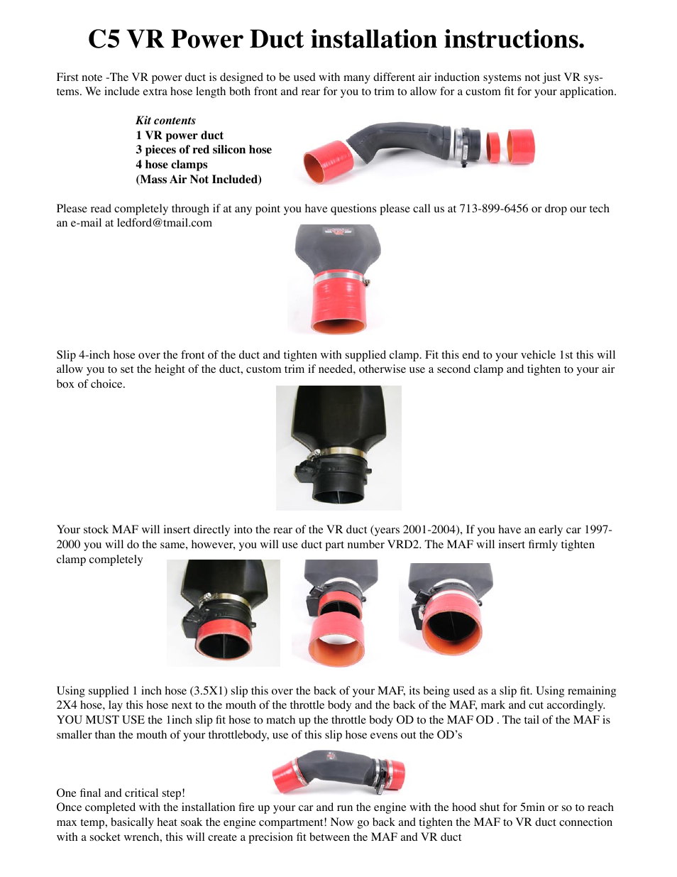 Vararam C5 VR Power Duct User Manual | 1 page