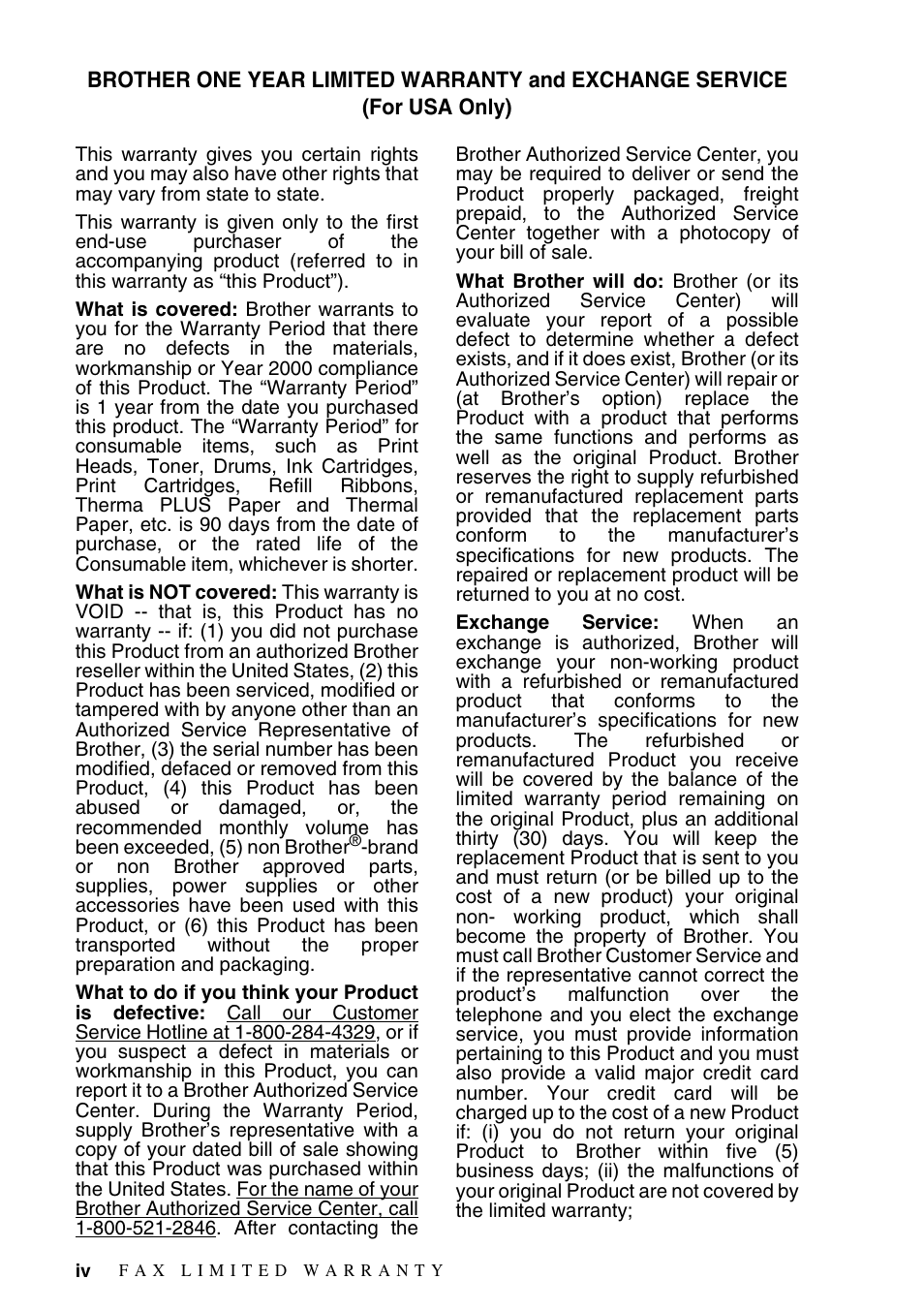 Brother FAX-775Si User Manual | Page 6 / 96