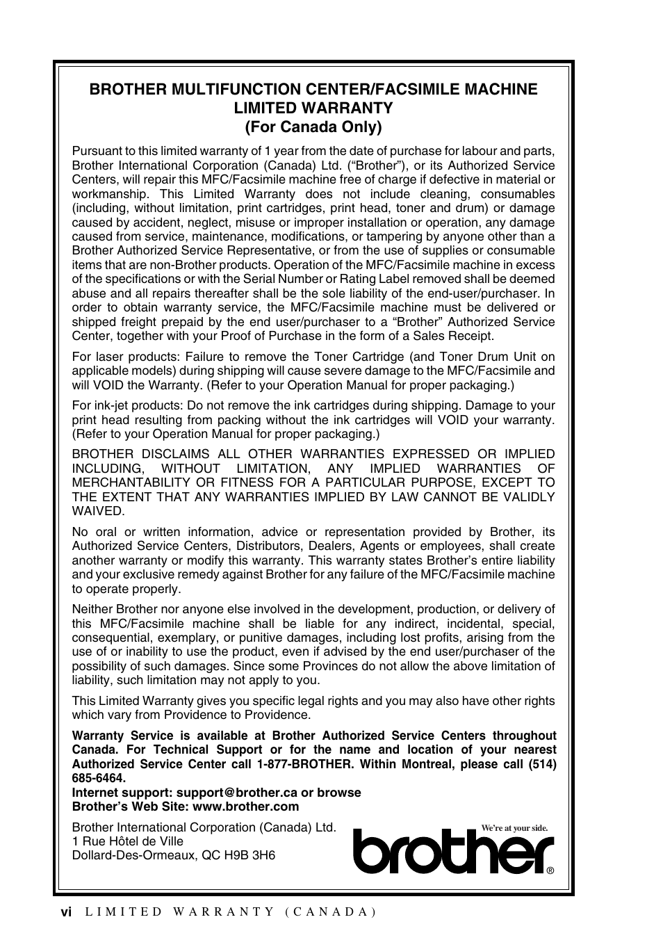 Brother FAX-775Si User Manual | Page 8 / 96