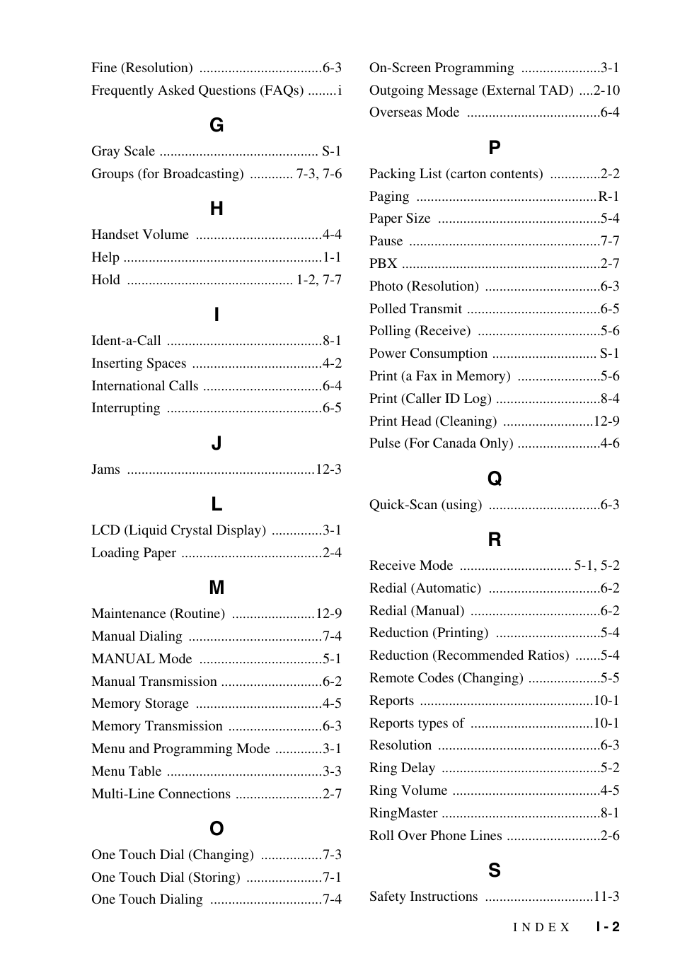 Brother FAX-775Si User Manual | Page 89 / 96