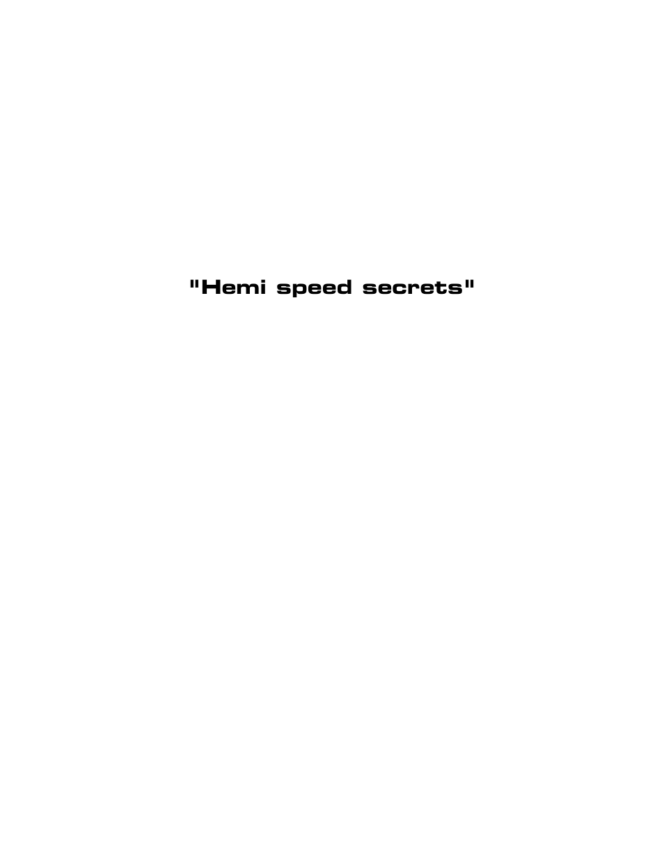 Hemi speed secrets | Vararam Hemi Ram-AIR User Manual | Page 9 / 10
