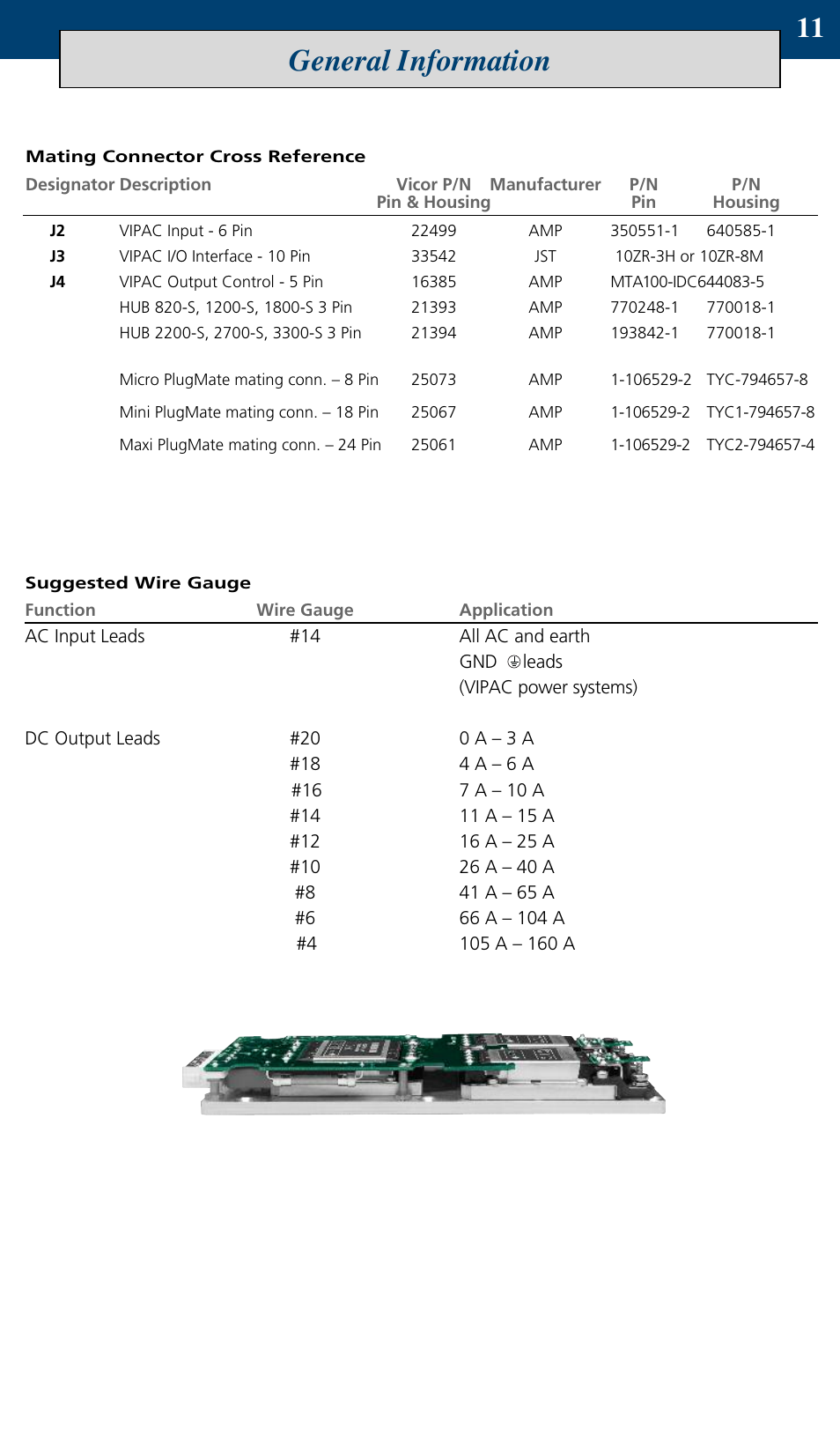 General information | Vicor VIPAC Power System 50 – 900 Watt User Manual | Page 11 / 12