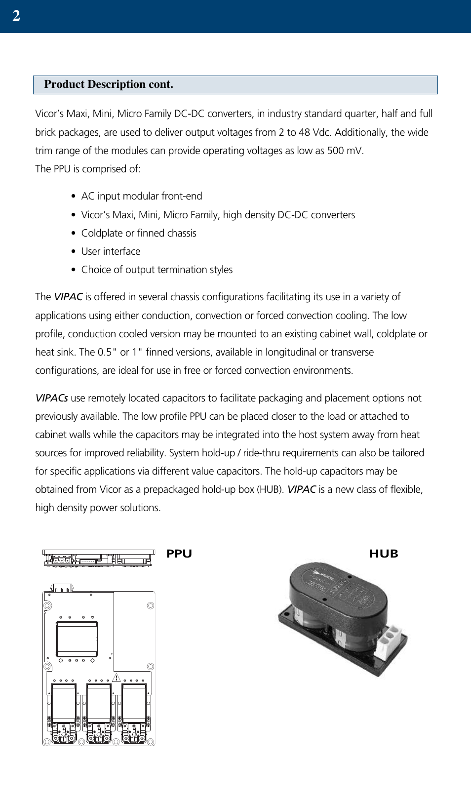 Vicor VIPAC Power System 50 – 900 Watt User Manual | Page 2 / 12