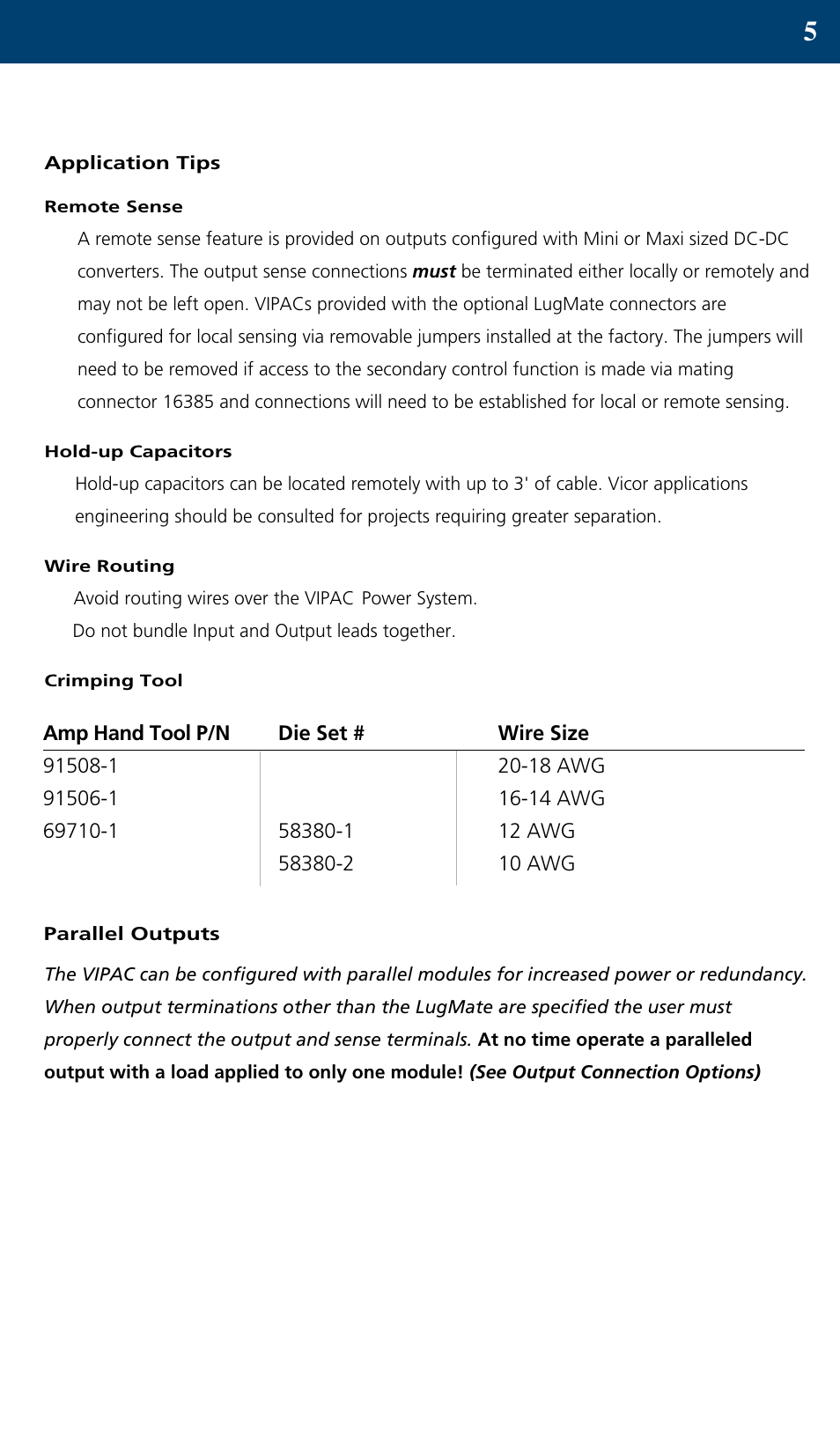 Vicor VIPAC Power System 50 – 900 Watt User Manual | Page 5 / 12