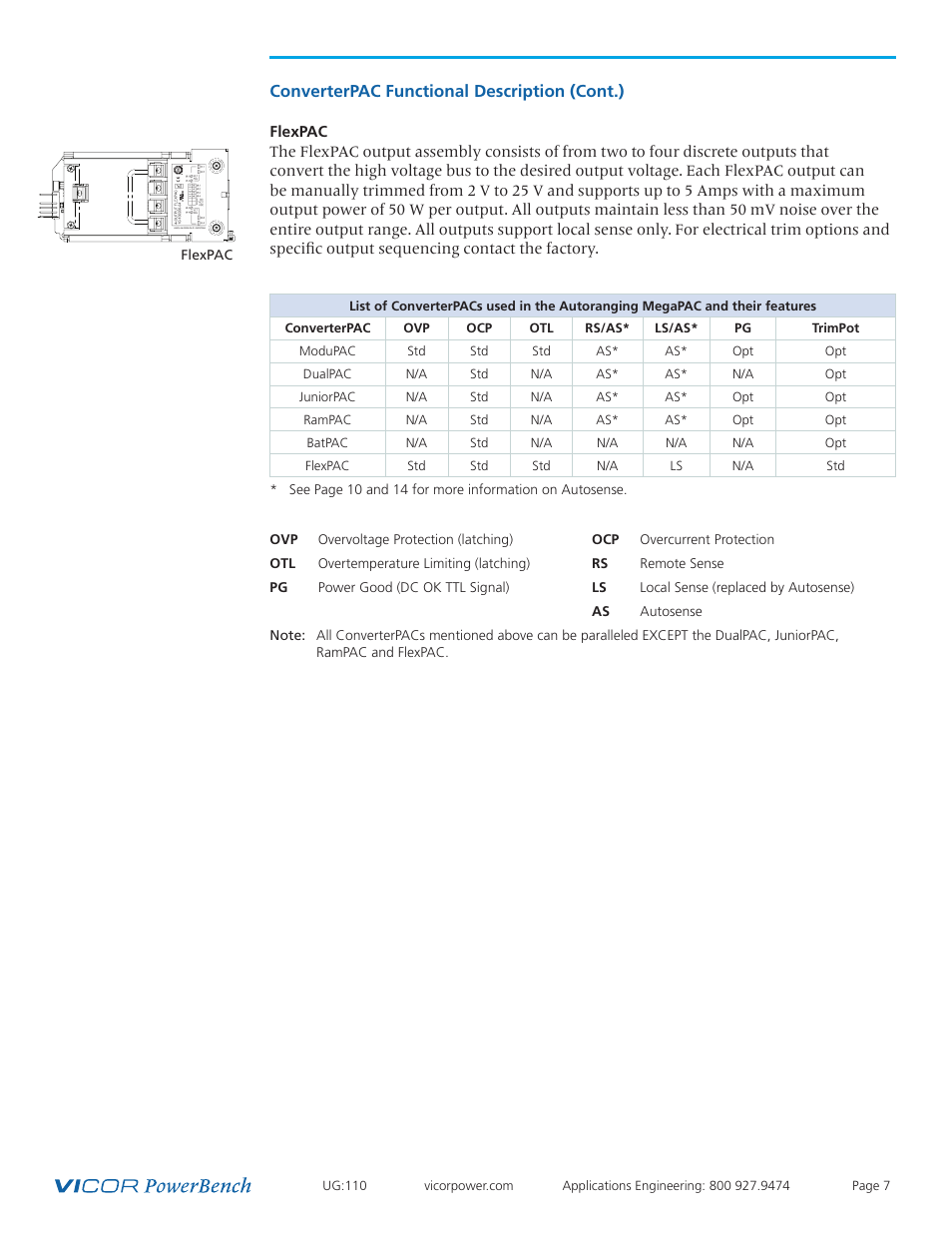 Converterpac functional description (cont.) | Vicor Mini MegaPAC AC-DC Switcher User Manual | Page 7 / 27