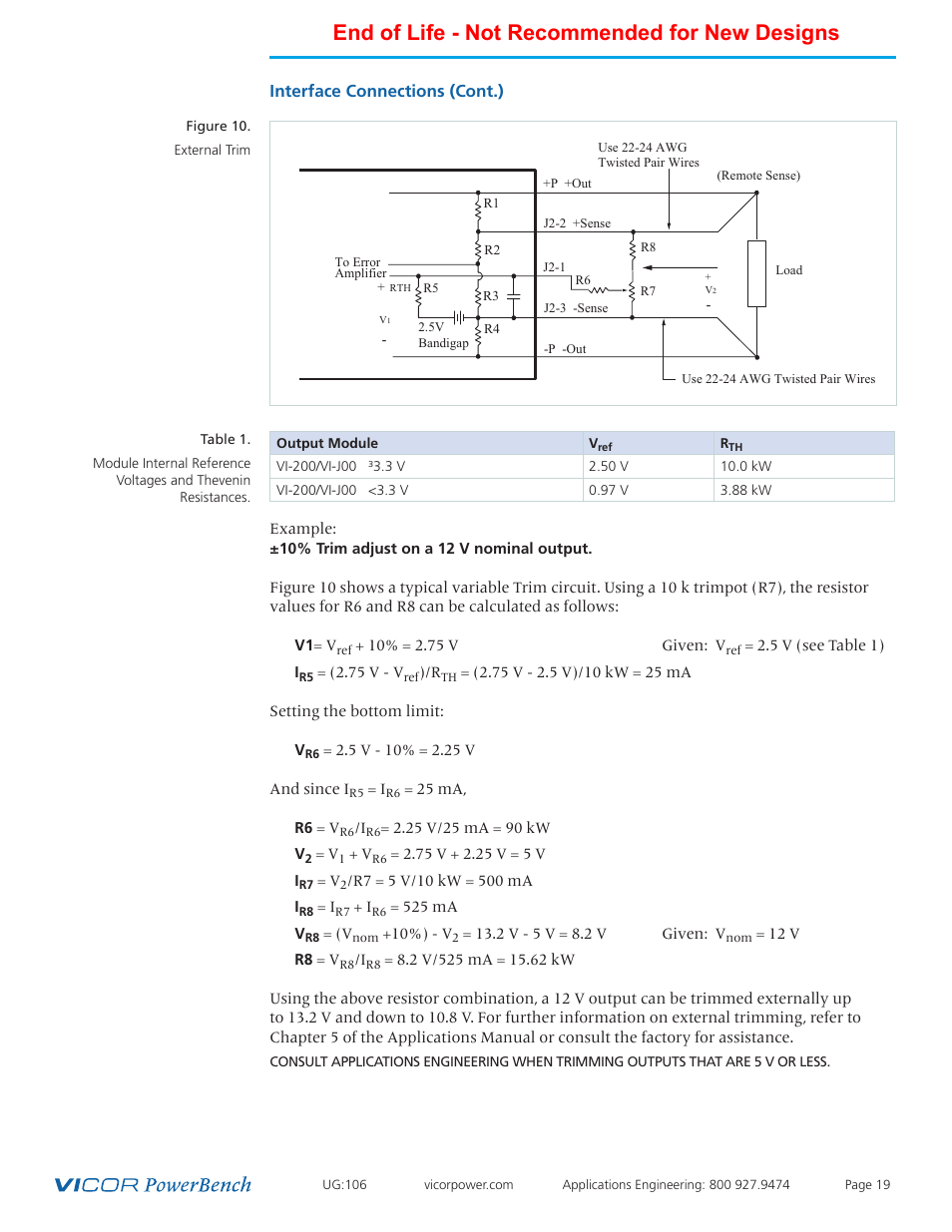 End of life - not recommended for new designs | Vicor Autoranging MegaPAC AC-DC Switcher User Manual | Page 19 / 25