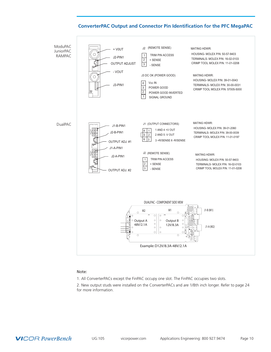 Modupac/jr.pac/rampac, Dualpac | Vicor Westcor PFC MegaPAC Power Factor Corrected AC-DC Switchers User Manual | Page 10 / 34