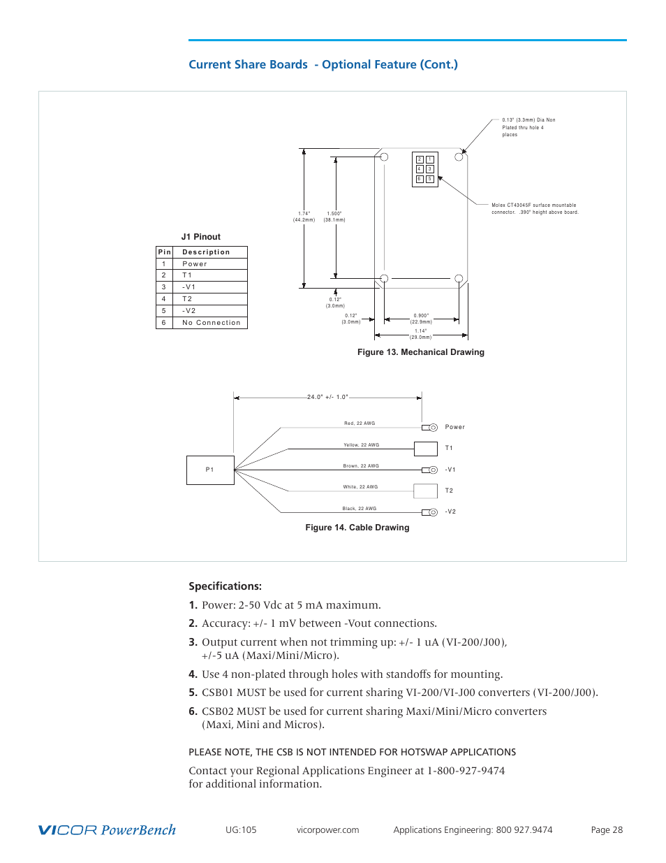 Current share boards - optional feature (cont.) | Vicor Westcor PFC MegaPAC Power Factor Corrected AC-DC Switchers User Manual | Page 28 / 34