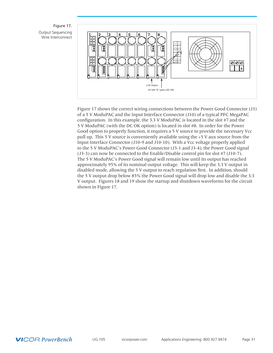 Figure 17. output sequencing wire interconnect | Vicor Westcor PFC MegaPAC Power Factor Corrected AC-DC Switchers User Manual | Page 31 / 34