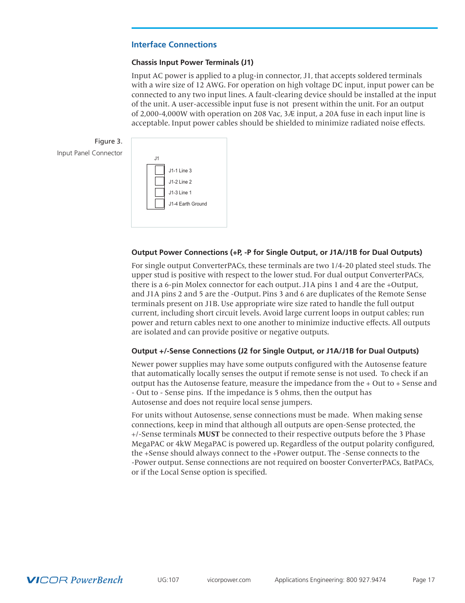 Interface connections 17, Interface connections | Vicor 4kW MegaPAC AC-DC Switchers User Manual | Page 17 / 31