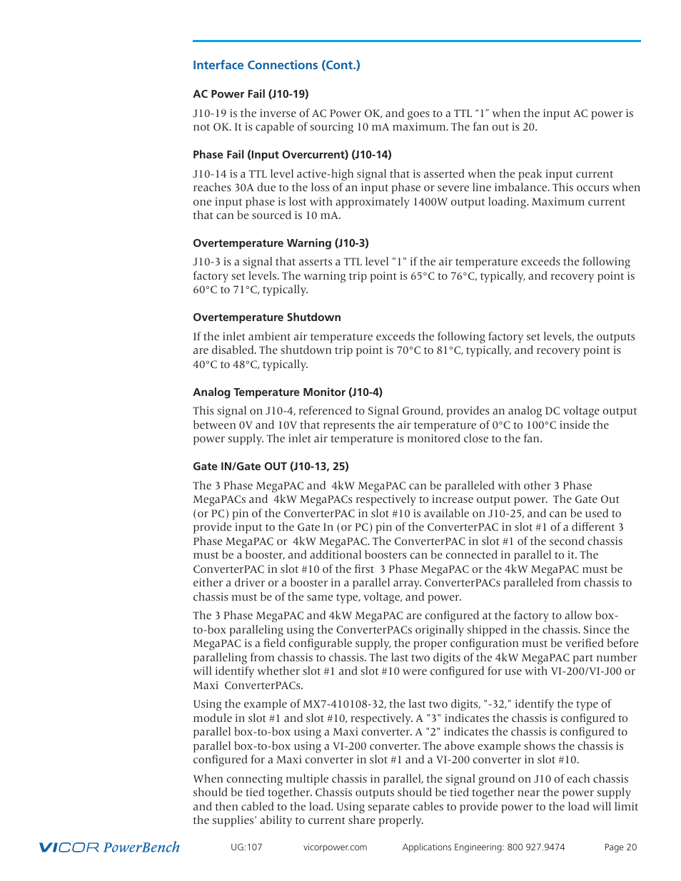 Vicor 4kW MegaPAC AC-DC Switchers User Manual | Page 20 / 31