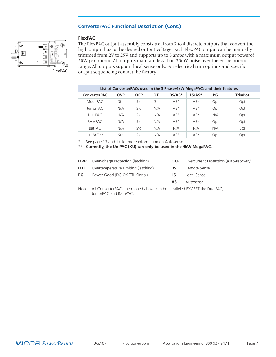 Converterpac functional description (cont.) | Vicor 4kW MegaPAC AC-DC Switchers User Manual | Page 7 / 31