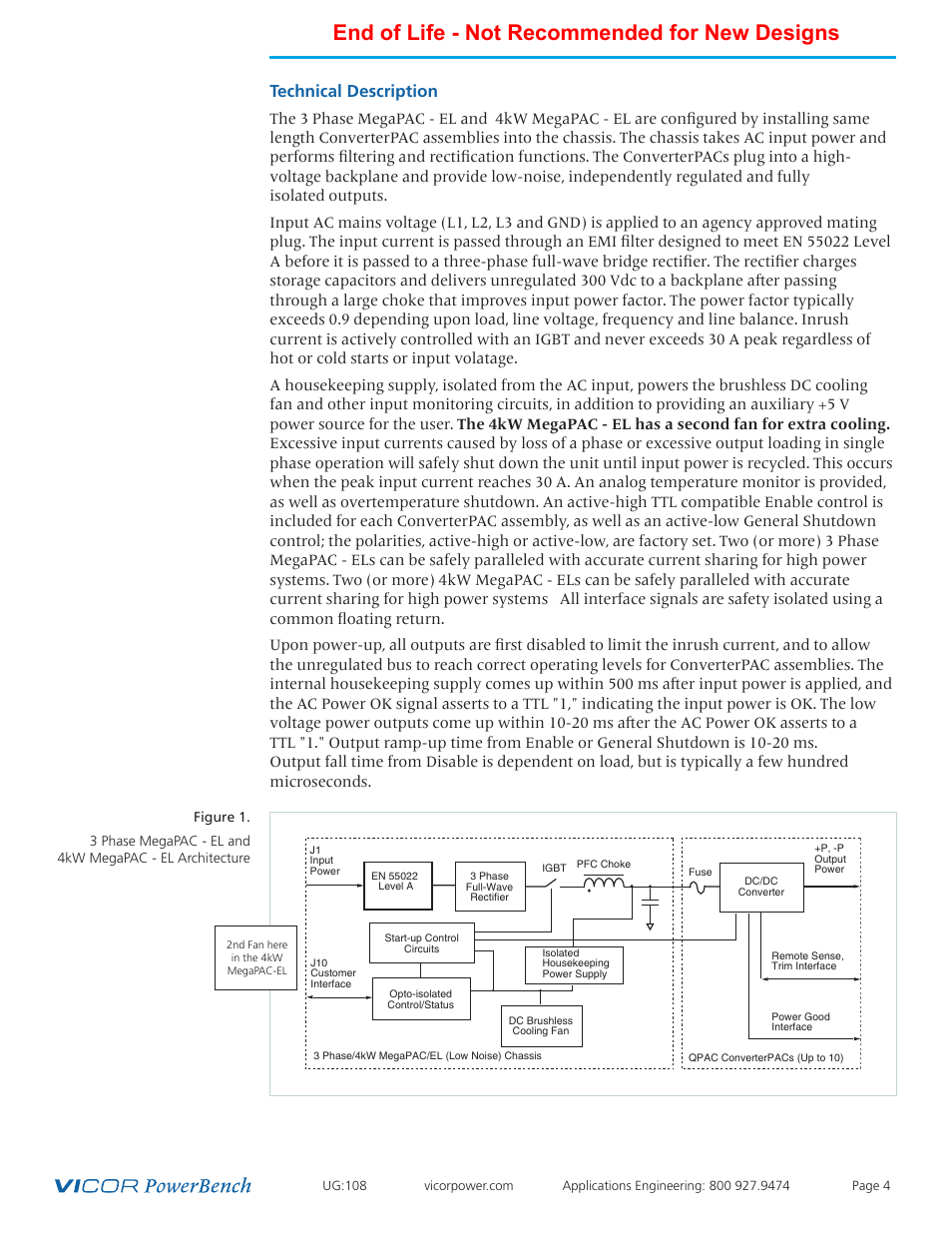 Technical description, End of life - not recommended for new designs | Vicor 4kW MegaPAC-EL AC-DC Switchers User Manual | Page 4 / 30