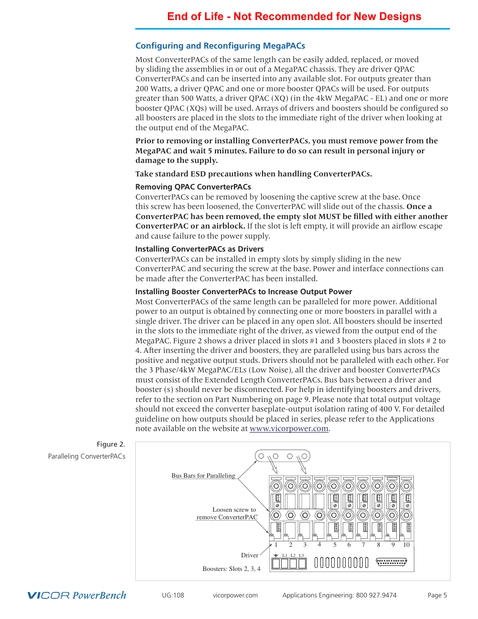 Configuring and, Reconfiguring megapacs, End of life - not recommended for new designs | Configuring and reconfiguring megapacs | Vicor 4kW MegaPAC-EL AC-DC Switchers User Manual | Page 5 / 30