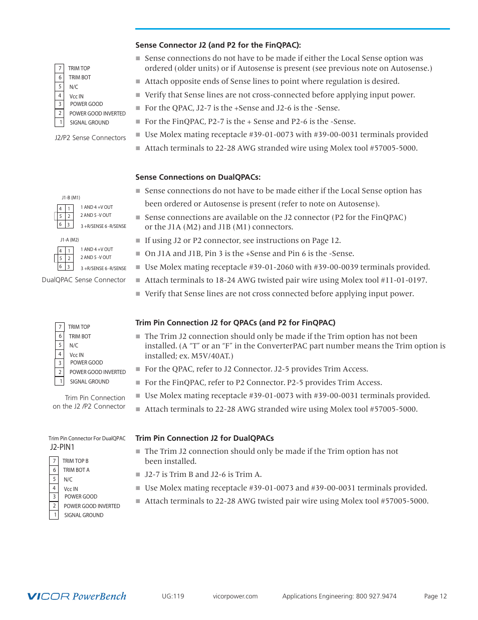 J2-pin1 | Vicor PFC MegaPAC-HPEL Power Factor Corrected AC-DC Switchers User Manual | Page 12 / 32