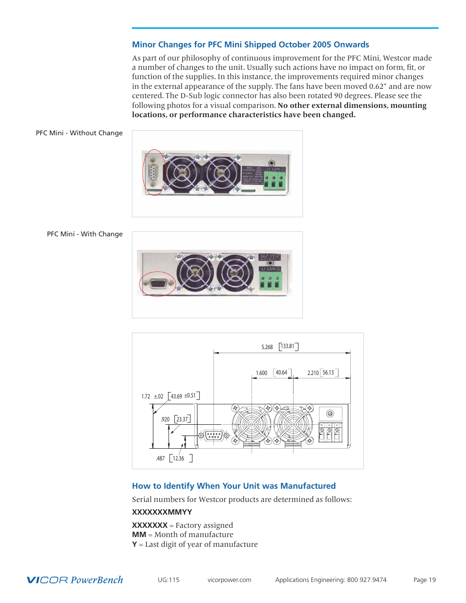 Vicor Westcor PFC Mini Power Factor Corrected AC-DC Switcher User Manual | Page 19 / 29