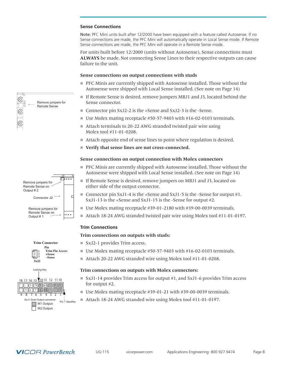 Vicor Westcor PFC Mini Power Factor Corrected AC-DC Switcher User Manual | Page 8 / 29