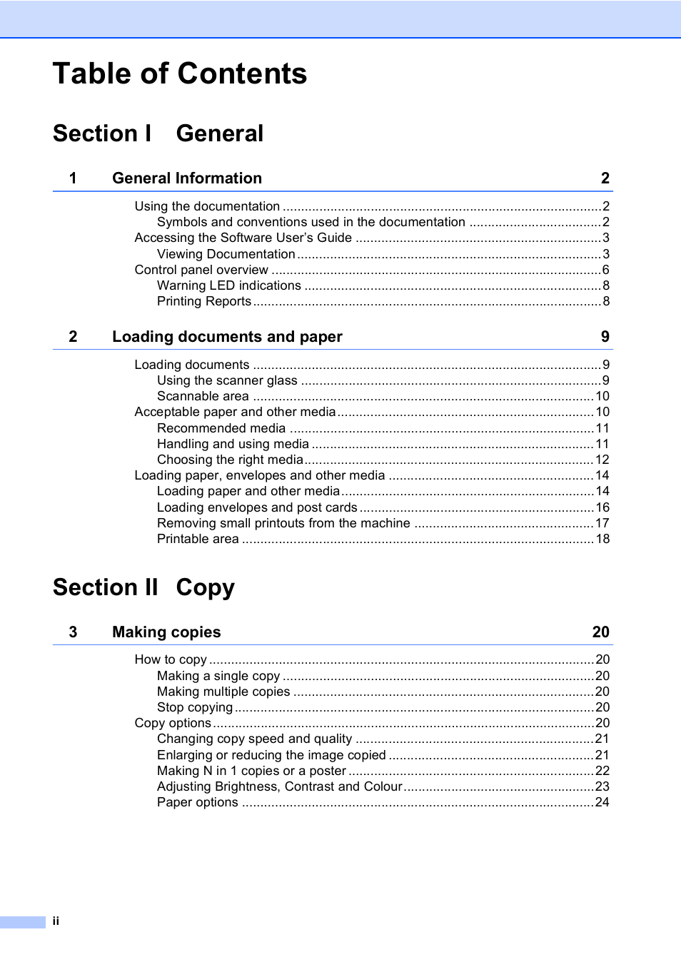 Brother DCP-135C User Manual | Page 4 / 98